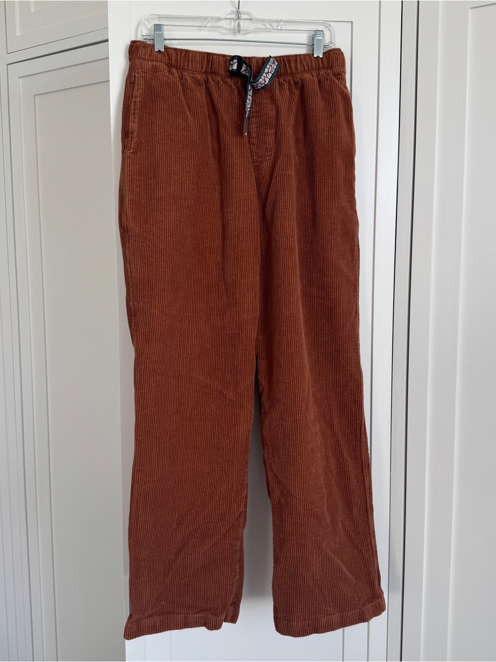 Brain Dead Cord Climber Pants in British Khaki brown corduroy, drawstring waist